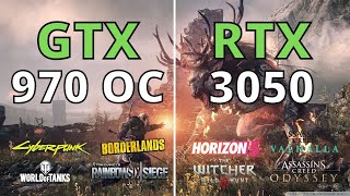 GTX 970 OVERCLOCK VS RTX 3050  BENCHMARK TEST IN 12 GAMES [upl. by Norma]