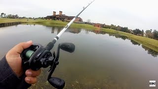 Bass Fishing Houston TXAbu Garcia Revo XShaky Head [upl. by Dinsmore]