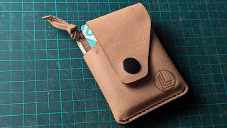 Making The Khan Wallet In Veg Tanned Leather [upl. by Anitsyrhc]