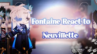 Fontaine React To Monsieur Neuvillette  WIP  BeautifulRose [upl. by Notrem]