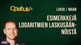 Esimerkkejä logaritmien laskusäännöistä [upl. by Drona830]