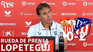 SEVILLA 0 ATLÉTICO MADRID 2  Rueda de prensa de LOPETEGUI  AS [upl. by Akiehsal]