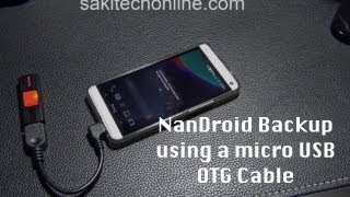 Micro USB OTG Cable Nandroid Backup and Restore in Custom Recovery [upl. by Nauqal576]