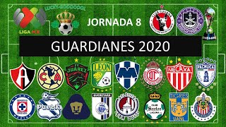 PRONÓSTICOS JORNADA 8 GUARDIANES 2020 LIGA MX [upl. by Dyob]