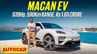 Porsche Macan EV review – Baby Cayenne reborn as hightech EV  First Drive  autocarindia1 [upl. by Wrdna]