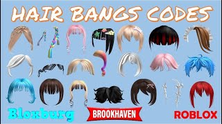 Hair Bangs Codes amp Links for Girls amp Boys  Brookhaven Bloxburg Berry Avenue  ROBLOX [upl. by Longerich232]