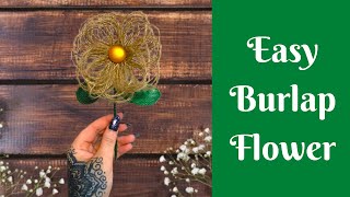 Everyday Crafting Easy Burlap Flower  How To Make A Burlap Flower [upl. by Bord144]