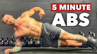 5 Minute ABS Routine  No Equipment  Follow Along [upl. by Goldston788]