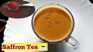 Saffron Tea Recipe  Kesari ki Chai  Health Benefits of Saffron  How to make Saffron Tea☕ [upl. by Melvena]