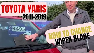 How To Replace Front Wiper Blade On Toyota Yaris 20112019 Easy and Quick [upl. by Laurentia111]