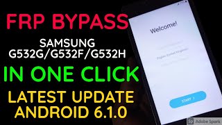 Samsung g532f Frp Bypass one clickadb enable2022 [upl. by Osnofedli248]