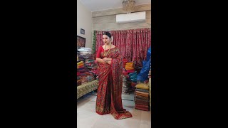 Printed pashmina silk saree [upl. by Alet]