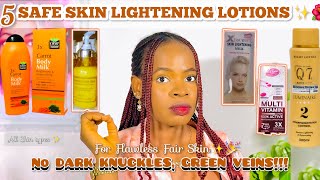 TOP 5 SAFE amp EFFECTIVE LIGHTENING LOTIONS FOR FAIR SKIN  Whitening Lightening Cream For Beginners [upl. by Slifka]