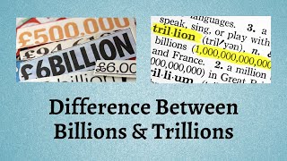 Difference Between Billions and Trillions  A Trillion Times More Than A Billion Lets Find Out [upl. by Benedix173]