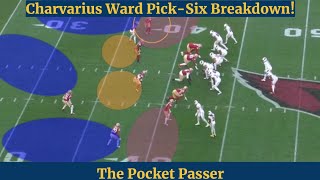 Charvarius Wards Heads up Play PickSix Breakdown [upl. by Katt57]