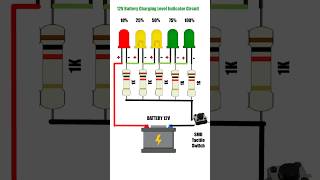 12V Battery Charging Level Indicator Circuit diy voltage indicator circuit [upl. by Ayaros]