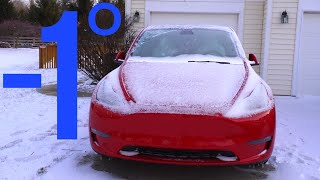 How Good is Teslas Defrost Mode  Tesla Model Y [upl. by Zerelda]