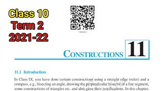 Constructions Class 10 Maths for Term 2 202122 [upl. by Dragone]