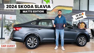 2024 Škoda Slavia Matte Edition Walkaround  Car Quest [upl. by Ahsa]