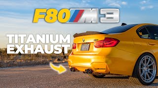 LOUD Titanium BMW F80 M3 Exhaust  Before amp After Exhaust Sounds [upl. by Ajim665]