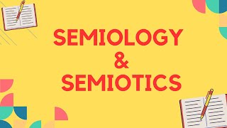 Semiology  Semiotics in Linguistics English literature [upl. by Eirehc649]