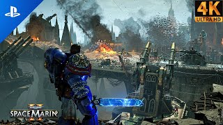 Alian Army VS Titus Marines  Warhammer 40K Immersive Gameplay  4K 60FPS [upl. by Esiuqram800]