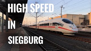 200 kmh ICE 3 und ICE 4  Züge in SiegburgBonn [upl. by Ahsotan]