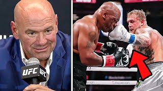 Dana White Reacts To Mike Tyson LOSING Jake Paul Fight [upl. by Enovahs]