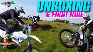 HUSQVARNA TE 300 2024  UNBOXING amp FIRST RIDE [upl. by Greene]