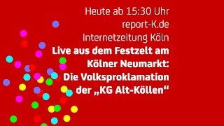 KG AltKöllen VolksProklamation des Kölner Dreigestirns [upl. by Lampert]