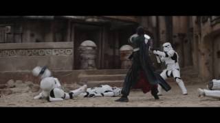 Rogue One A Star Wars Story  Clip quotChirrut Fights Stormtroopersquot [upl. by Fachan]