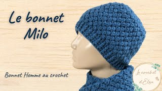 Comment faire un bonnet Homme au crochet  Le bonnet Milo [upl. by Anurb]