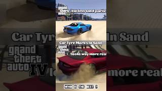 Car Tyre Marks In Sand GTA 5 Vs GTA 4 Comparison  Evolution Of Tyre Marks In Sand gtaonline [upl. by Vedetta]