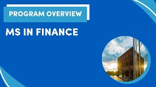 UB MS in Finance Program Overview 20242025 [upl. by Drew836]