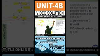 CSIR Practice Question  Unit 4 Cell Communication and Cell Signaling  Topic B Cell signaling [upl. by Ariamat]