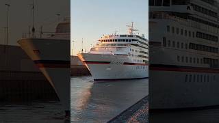 EUROPA  Bremerhaven 😍👍🌊 kreuzfahrtschiff kreuzfahrtschiffe ships bigships cruiseship bigboat [upl. by Seldun]