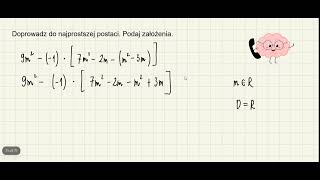 Doprowadź wyrażenie do najprostszej postaci podaj założenia [upl. by Tj]