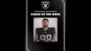 Pahrump Valleys Tom Walker named Las Vegas Raiders Tom Flores Coach of the Week [upl. by Siryt]