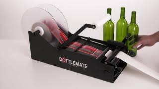 Manual Bottle Label Applicator  BOTTLEMATE Manual Label Applicator for Bottles [upl. by Joelynn]