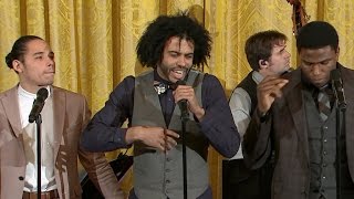 Hamilton cast performs quotAlexander Hamiltonquot at White House [upl. by Ayim]