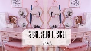 Schreibtischtour  Ich zeige euch meinen kompletten Schreibtisch [upl. by Lidah]