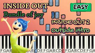 INSIDE OUT  Bundle of joy  easy piano tutorial [upl. by Tuppeny489]