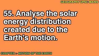 255 Solar Energy Distribution Due to Earths Motion  Analyzing Global Energy Patterns [upl. by Anirba]