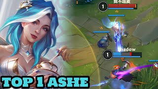 Wild Rift ashe  top 1 ashe Gameplay Rank season 15 [upl. by Mitran]