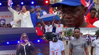 Agya Koo Diana Asamoah Sista Afia Philipa Baafi Great Ampong Other Stars Storm NPP Walk In Ksi [upl. by Nitnert530]