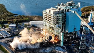 CD McIntosh Power Plant SCR and Chimney – Controlled Demolition Inc [upl. by Mines357]