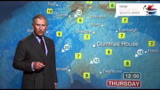 Prince Charles presents the weather forecast  BBC Scotland [upl. by Eidahs]