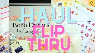 Happy planner amp accessories sticker book boho dreams and sticker packs flip through [upl. by Josiah418]