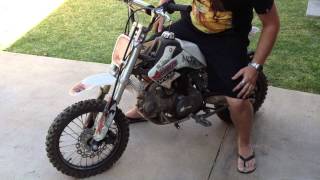 Starting stored Atomic 140cc Pit Bike [upl. by Ellenwad174]