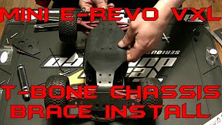 Traxxas Mini EREVO VXL 116th scale brushlessTBONE chassis brace install [upl. by Fowler]